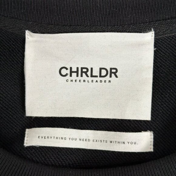 CHRLDR Lace Sleeve Sweatshirt Black - Picture 5 of 11